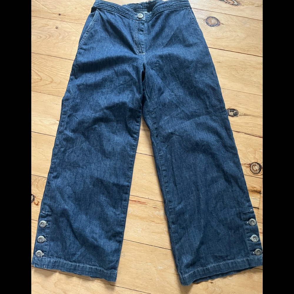 New J.Jill Wide leg cropped jeans size 4